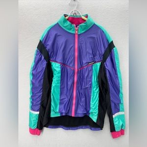 Vintage Retro Women’s Giordana Colorful Cycling Jacket 80’s 90’s Workout “XXL 6”